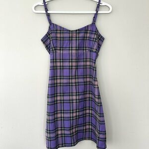 Plaid Purple Women's Dress